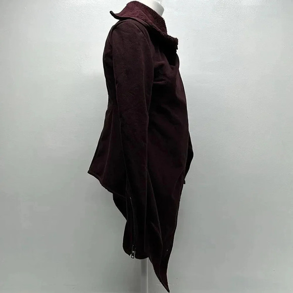 Lululemon Presence Of Mind Jacket Velvet Sherpa Bordeaux Maroon Red Drama Size 4 - Picture 5 of 11